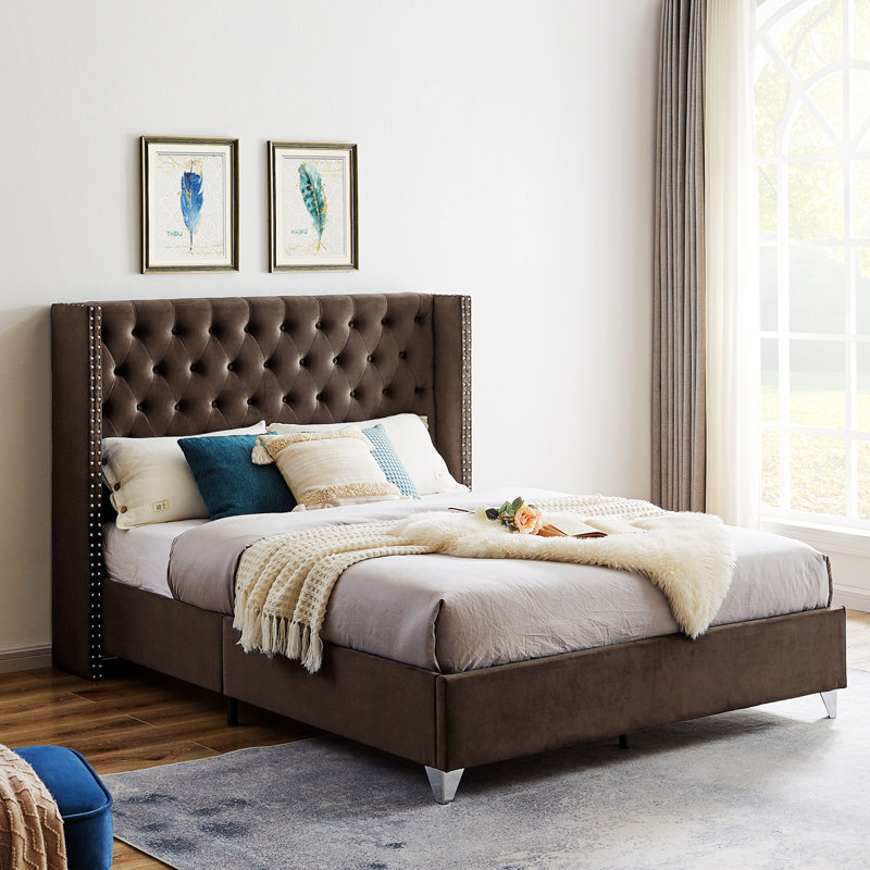 Button bed shops frame